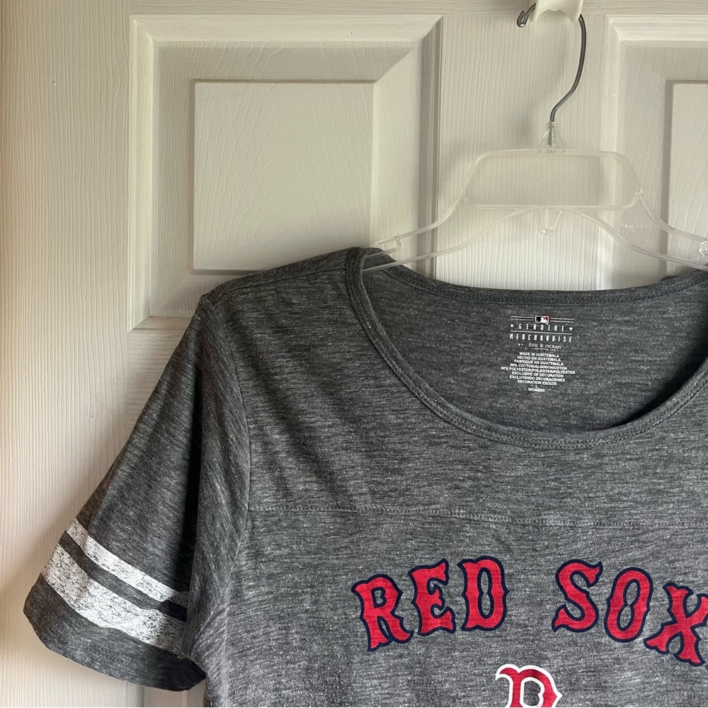 5th & Ocean MLB Red Sox Shirt Gray Size L